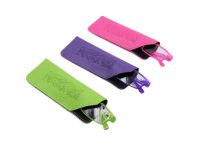Printed or embossed reading glasses pouch F97