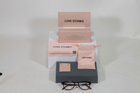 Eyeglass case set, which includes carton, eyeglass bag, mirror cloth, instruction manual, color and LOGO can be customized