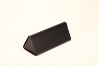 A black foldable eyeglasses case with customizable LOGO and color,