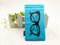Design printed cotton bag for sunglasses with leaf spring D99