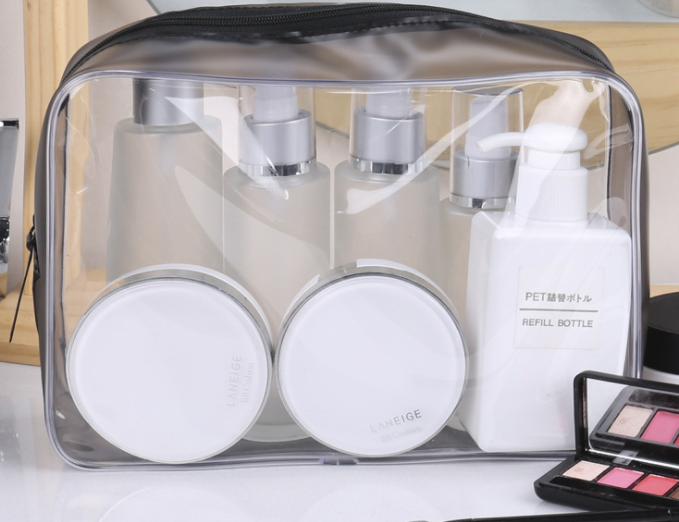 Transparent cosmetic bag pvc voltage waterproof travel storage bag large capacity wash pvc bag stereo makeup bag