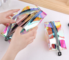 Laser tpu cosmetic bag set travel waterproof cosmetic bag environmental protection multi-function fashion folding zipper storage bag