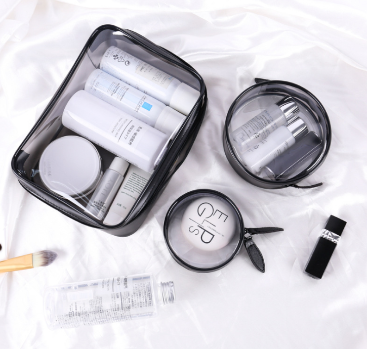 Portable Travel Bag Three-piece Waterproof Transparent PVC Cosmetic Bag Spot Simple Cosmetic Bag