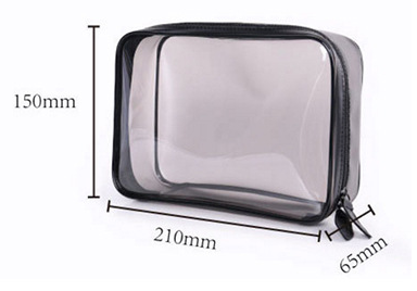 Pvc cosmetic bag transparent zipper cosmetic bag three-dimensional waterproof pvc bag portable multi-function travel storage bag