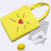 New three-color creative canvas bag Spot Portable shopping one-shoulder green gift bag canvas