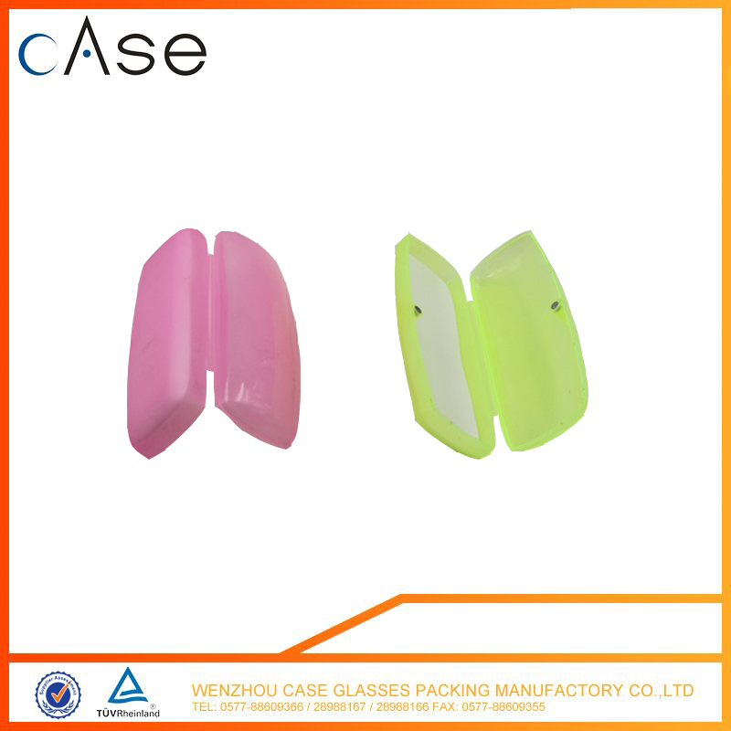 Candy color magnet plastic sunglasses boxes OEM optical case