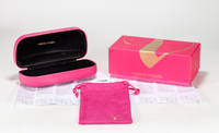 2021 sunglasses, pink, logoprinted 3 piece box, including glasses tin case, paper box and pocket