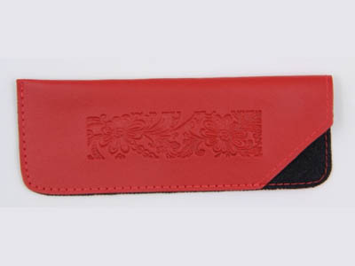 Printed or embossed reading glasses pouch F97