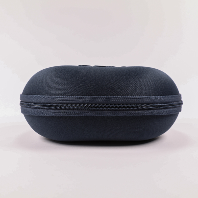 2021 GlASSES CASE SUNGLASSES Are Dark Blue with LOGO Printed on Them. They Are Zippy And Look Like A Fanny Pack