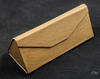 2021 Sunglasses, Khaki Wood Grain, Triangular Appearance, Detachable Handmade Glasses Case