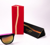 2021 Sunglasses, Black, LOGO Printed.Handmade Glasses Case with Triangular Appearance