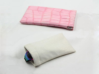 PU sunglasses bag with leaf spring D87