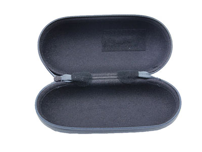 WZ Black Oxford cloth sunglasses box with silver metal button H8023