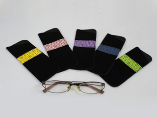 bright color print reading glasses pouch F72