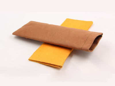 Suede nap reading glasses pouch with leaf spring D73