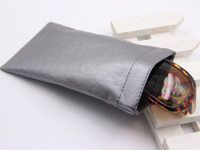 Design printed cotton bag for sunglasses with leaf spring D99